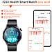Smartwatch Con Ecg, Cardiofrequenzimetro, Pressione Sanguigna E Contapassi Black Silicone Strap - Foto miniatura 6