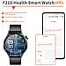 Smartwatch Con Ecg, Cardiofrequenzimetro, Pressione Sanguigna E Contapassi Black Silicone Strap - Foto miniatura 7