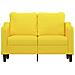 Divano A 2 Posti Giallo Chiaro 120 Cm In Tessuto - Foto miniatura 3