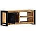 Mobile Porta Tv 80x30x35 Cm In Legno Massello Di Mango Grezzo - Foto miniatura 2