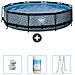 Piscina Fuori Terra - In Giro - 360x360x76 Cm - Grigio - Include Accessori Coordinati Cb96 - Foto miniatura 1