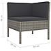 Set Divani Da Giardino 4 Pz Con Cuscini In Polyrattan Grigio - Foto miniatura 4
