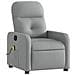 Poltrona Reclinabile Massaggio Elettrica Grigio Chiaro Tessuto - Foto miniatura 2