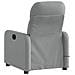 Poltrona Reclinabile Massaggio Elettrica Grigio Chiaro Tessuto - Foto miniatura 3