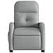 Poltrona Reclinabile Massaggio Elettrica Grigio Chiaro Tessuto - Foto miniatura 7