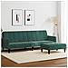 Lusso Casadino -  Divano Letto A 2 Posti Con Poggiapiedi Verde Scuro In Velluto - Foto miniatura 8