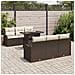 Set di divani da giardino  7 pezzi con cuscini in rattan polyrattan marrone, Divano da giardino  a 2 posti con stoccaggio e cuscini in rattan polyrattan marrone - Foto miniatura 3
