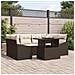 Set di Sofà da Giardino 7 Pezzi con Cuscini Marrone Polyrattan - Foto miniatura 2