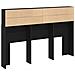Mobile Testiera  in Rovere Nero - 160x19x103.5 cm Realizzato in Legno Ingegnerizzato - Foto miniatura 5