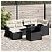 Set Divani da Giardino con Cuscini 7pz Nero Polyrattan - Foto miniatura 2
