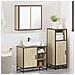 Set Mobili da Bagno 3 pz Rovere Sonoma in Legno Multistrato - Foto miniatura 4