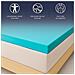 Topper 140x190 In Memory Foam A 9 Zone Differenziate | Alto 10 Cm | Rivestimento Sfoderabile In Tessuto Pure Anallergico | Made In Italy - Foto miniatura 4