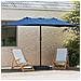 Ombrello da giardino Blu 385 x 209 x 244 cm Tessuto - Foto miniatura 3
