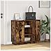 Credenza Rovere fumé 90 x 32 x 75 cm Legno multistrato - Foto miniatura 5