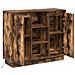 Credenza Rovere fumé 90 x 32 x 75 cm Legno multistrato - Foto miniatura 6
