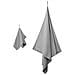 Set di Asciugamani Sportivi 2 pcs Grigio scuro Tessuto - Foto miniatura 3