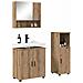 Set di mobili per il bagno con porta 3 pcs Rovere artigianale - Foto miniatura 3
