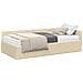 Struttura Letto Angolare con Materasso 2 pcs Crema Tessuto - Foto miniatura 1