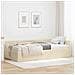 Struttura Letto Angolare con Materasso 2 pcs Crema Tessuto - Foto miniatura 2
