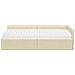 Struttura Letto Angolare con Materasso 2 pcs Crema Tessuto - Foto miniatura 5