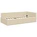 Struttura Letto Angolare con Materasso 2 pcs Crema Tessuto - Foto miniatura 6