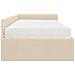Struttura Letto Angolare con Materasso 2 pcs Crema Tessuto - Foto miniatura 8