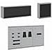 Set di mobili da lavoro con cassetto con blocco 8 pcs Nero - Foto miniatura 7