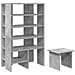 Mobile per scarpe 2 pcs Grigio cemento Legno multistrato - Foto miniatura 1
