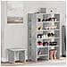Mobile per scarpe 2 pcs Grigio cemento Legno multistrato - Foto miniatura 4