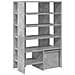 Mobile per scarpe 2 pcs Grigio cemento Legno multistrato - Foto miniatura 5