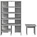 Mobile per scarpe 2 pcs Grigio cemento Legno multistrato - Foto miniatura 8