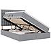 Letto con contenitore e materasso Grigio chiaro 140 x 200 cm - Foto miniatura 1