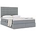 Letto con contenitore e materasso Grigio chiaro 140 x 200 cm - Foto miniatura 3