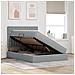 Letto con contenitore e materasso Grigio chiaro 140 x 200 cm - Foto miniatura 4