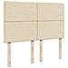 Struttura Letto Pouf con Materasso Crema 140x190 cm in Tessuto - Foto miniatura 9