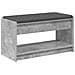 Panca per ingresso con cuscino Grigio Cemento 83 x 38 x 45 cm - Foto miniatura 1