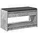 Panca per ingresso con cuscino Grigio Cemento 83 x 38 x 45 cm - Foto miniatura 7
