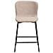 Set 2 Sgabelli Counter Maceda In Bouclé Beige Con Gambe Nere 47x55x95 Cm - Foto miniatura 2