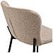 Set 2 Sgabelli Counter Maceda In Bouclé Beige Con Gambe Nere 47x55x95 Cm - Foto miniatura 5