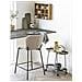 Set 2 Sgabelli Counter Maceda In Bouclé Beige Con Gambe Nere 47x55x95 Cm - Foto miniatura 6