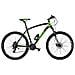 Bici Misura 29 Mountain Bike Telaio Alluminio Uomo Bicicletta Mtb Crow Altus 18v Freni Disco Idraulici Forcella Idraulica - 42 Nero Verde Verde Fluo Opaco - Foto miniatura 1