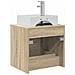 Mobile Lavabo da Parete Rovere Sonoma 49,5 x 41 x 62,5 cm - Foto miniatura 4