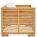 Divano da Giardino con Cuscini Crema in Legno Massello di Teak - Foto miniatura 4