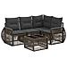 Set Divano da Giardino 5 pcs Grigio e Grigio Scuro polyrattan - Foto miniatura 1