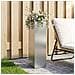 Vaso da giardino Argento 20 x 20 x 75 cm Acciaio zincato - Foto miniatura 2