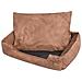 Cuccia Per Cani Con Cuscino Imbottito Pelle Sintetica Taglia M Beige - Foto miniatura 1