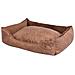 Cuccia Per Cani Con Cuscino Imbottito Pelle Sintetica Taglia M Beige - Foto miniatura 2