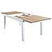 Set Tavolo Giardino Allungabile Rettangolare 160/240 X 90 Con 10 Poltrone In Alluminio Bianco E Polywood Da Esterno - Foto miniatura 2