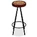 Sgabelli Da Bar 2 Pz In Vera Pelle E Tela - Foto miniatura 4