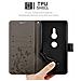 Custodia Compatibile Con Sony Xperia Xz2 In Grigio Fiore - Coperchio Protettivo In Design Floreale Con Chiusura Magnetica, Funzione Stand E Slot Per Carte - Foto miniatura 2